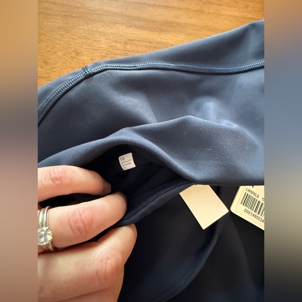 NWT Lululemon Wunder Under SmoothCover High-Rise Tight 25” – True Navy – Size 14 - Picture 9 of 10